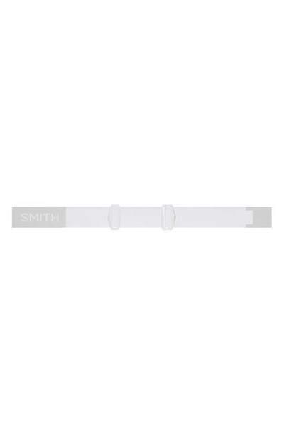 Shop Smith Squad 180mm Chromapop™ Snow Goggles In White Vapor / Rose Gold Mirror
