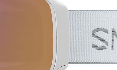 Shop Smith 4d Mag 155mm Special Fit Snow Goggles In White Chunky Knit / Rose Gold