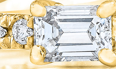 Shop Mindi Mond Set Of 3 Fancy Cut Diamond Stacking Rings In 18k Yg