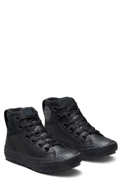 Shop Converse Kids' Chuck Taylor® All Star® Berkshire Boot In Black/ Black/ Iron Grey
