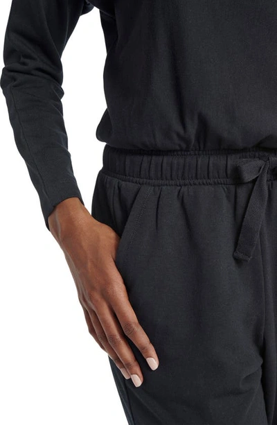 Shop Splendid Illiana Off The Shoulder Drawstring Waist Jumpsuit In Black