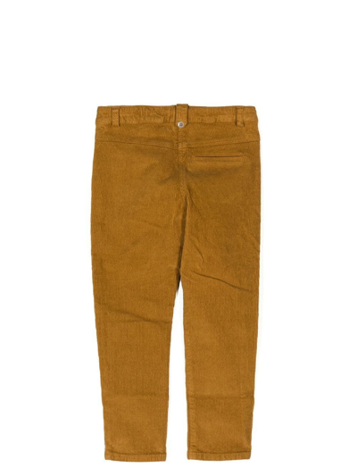 Shop Tartine Et Chocolat Straight-leg Corduroy Trousers In Brown