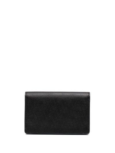 Shop Agnès B. Logo-detail Leather Wallet In Black