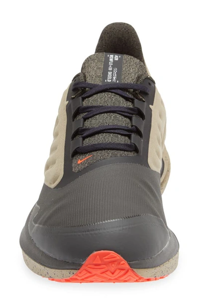 Shop Nike Air Winflo 9 Water Repellent Running Shoe In Medium Ash/ Laser Blue/ Khaki
