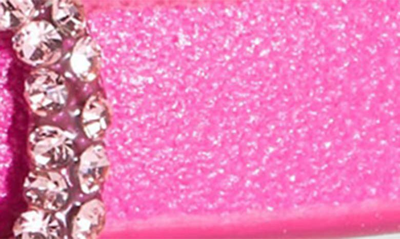 Shop Valentino Crystal Vlogo Leather Bracelet In Uxw Pink Pp/ Pink Pp/ Rose