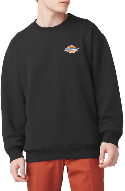 Shop Dickies Oversize Crewneck Sweatshirt In Knit Black
