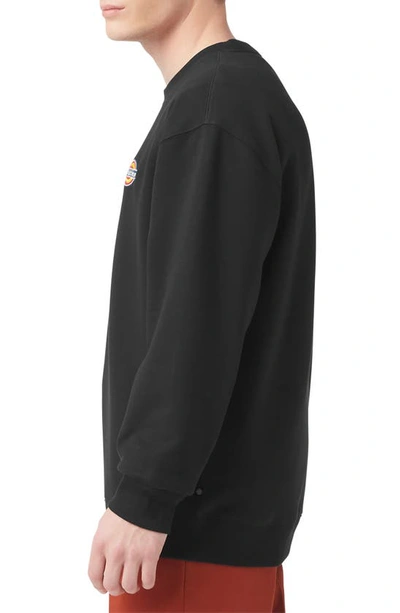 Shop Dickies Oversize Crewneck Sweatshirt In Knit Black