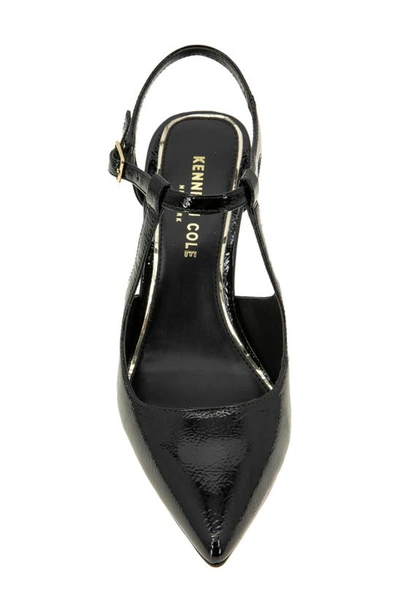 Kenneth Cole New York Womens Textured Faux Leather Ankle Strap In Black