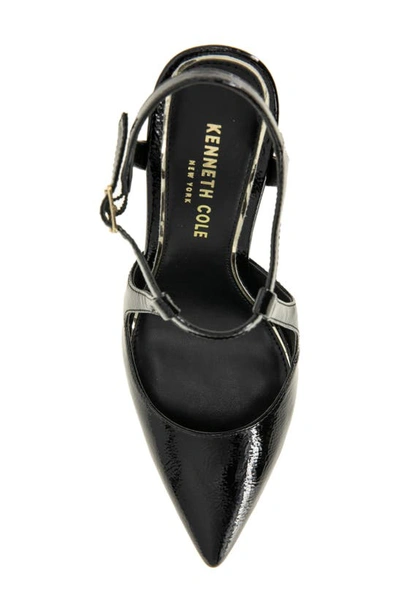 Kenneth Cole New York Womens Textured Faux Leather Ankle Strap In Black