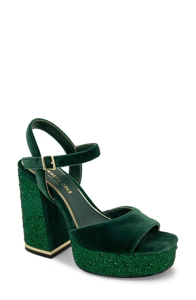 Kenneth Cole New York Women's Dolly Crystal Platform Sandals Women's Shoes  In Green | ModeSens