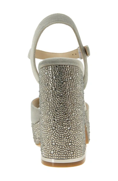 Shop Kenneth Cole New York Dolly Crystal Platform Sandal In Silver