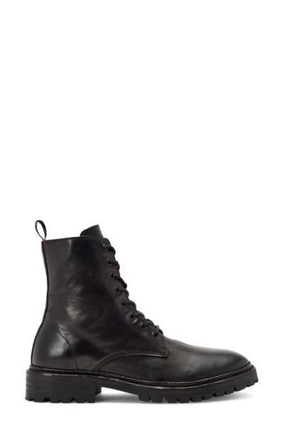 Shop Allsaints Tobias Plain Toe Boot In Black Leather