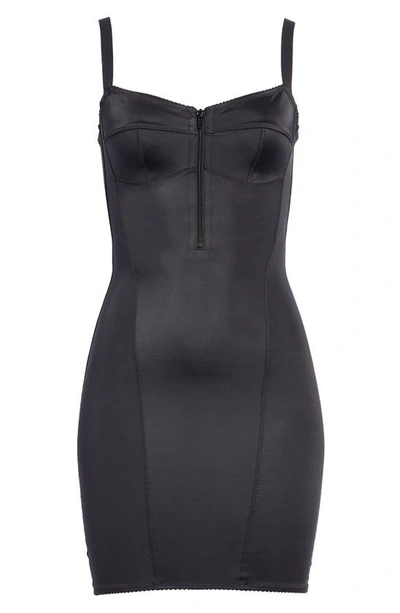 Shop Skims Glam Slipdress In Onyx