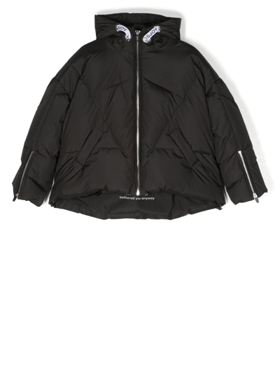 Shop Khrisjoy Padded Zipped-up Jacket In Black