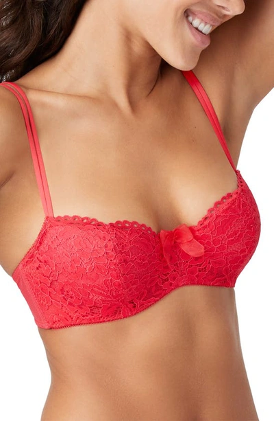 B.tempt'd By Wacoal Ciao Bella Underwire Balconette Bra In Persian Red