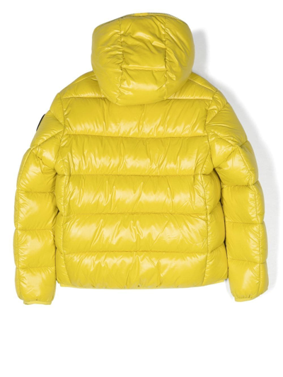 Save The Duck Logo-patch Padded Jacket In Green