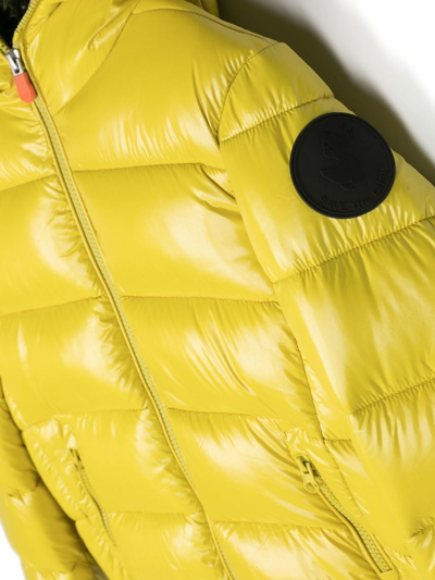 Save The Duck Logo-patch Padded Jacket In Green