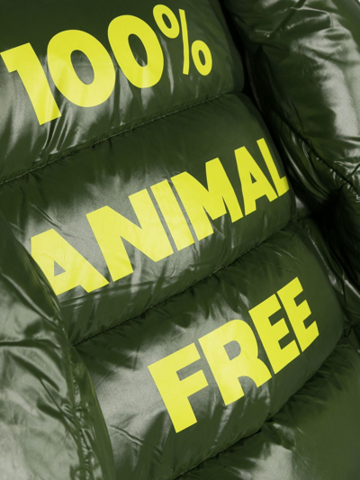 Save The Duck Logo-patch Padded Jacket In Green