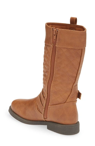 Dream Pairs Moto Knee High Boot In Tan