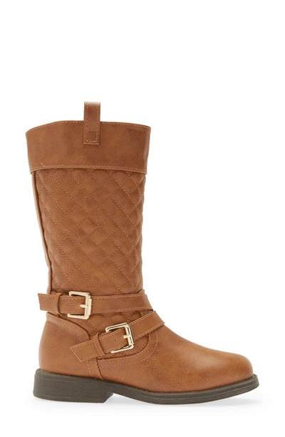 Dream Pairs Moto Knee High Boot In Tan