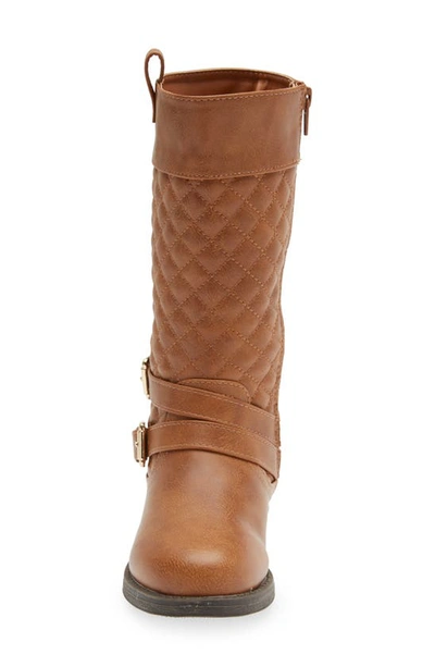 Dream Pairs Moto Knee High Boot In Tan