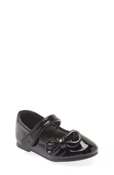 Shop Dream Pairs Kids' Angel Crystal Bow Mary Jane In Black