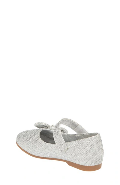 Dream Pairs Kids' Angel Crystal Bow Mary Jane In Silver