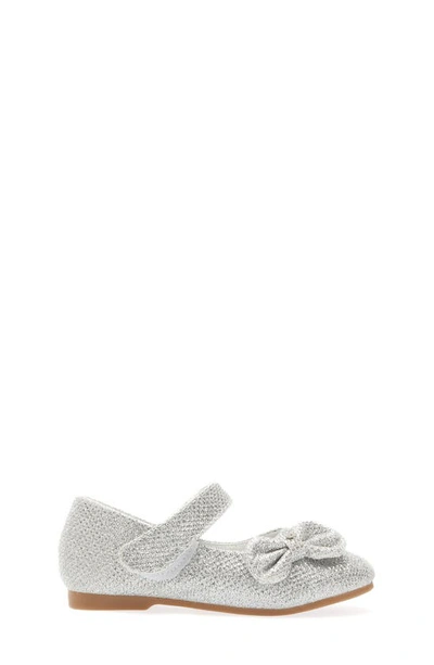 Dream Pairs Kids' Angel Crystal Bow Mary Jane In Silver