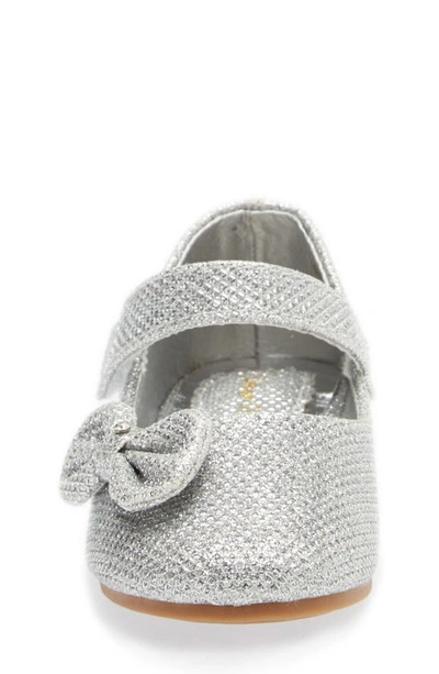 Dream Pairs Kids' Angel Crystal Bow Mary Jane In Silver