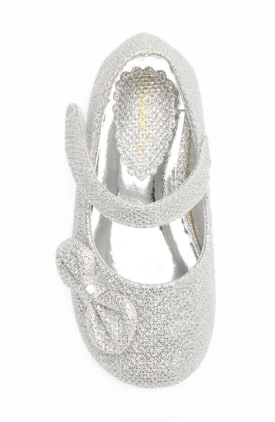 Dream Pairs Kids' Angel Crystal Bow Mary Jane In Silver