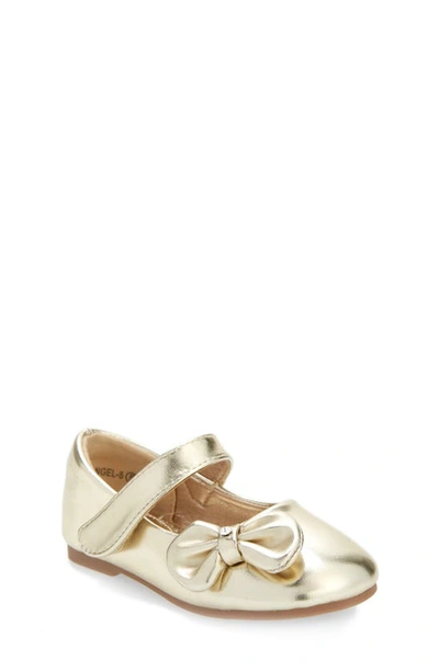 Shop Dream Pairs Kids' Angel Crystal Bow Mary Jane In Gold