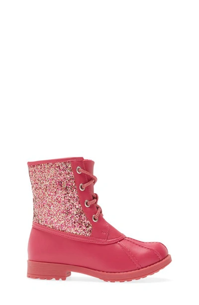 Dream Pairs Glitter Duck Boot In Fuchsia