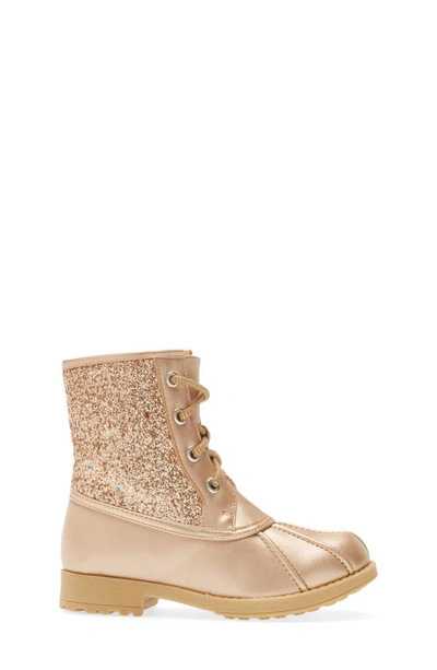 Shop Dream Pairs Glitter Duck Boot In Rose/ Gold