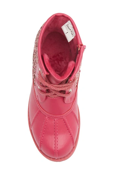 Dream Pairs Glitter Duck Boot In Fuchsia