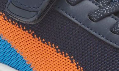 Shop Dream Pairs Knit Low Top Sneaker In Blue/ Navy/ Orange