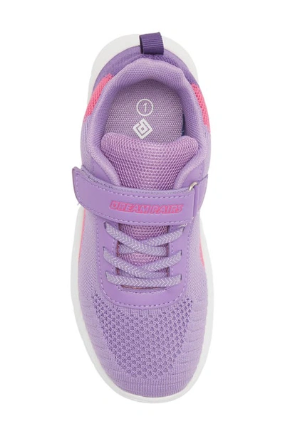 Shop Dream Pairs Knit Low Top Sneaker In Purple/ Fuchsia