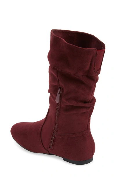 Shop Dream Pairs Riding Boot In Burgundy