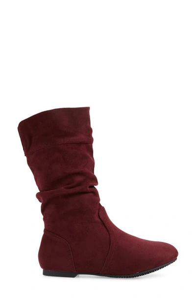 Shop Dream Pairs Riding Boot In Burgundy