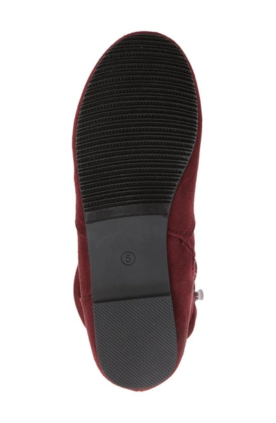 Shop Dream Pairs Riding Boot In Burgundy