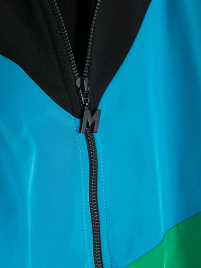 Msgm Colour-block Logo-print Jacket In Black