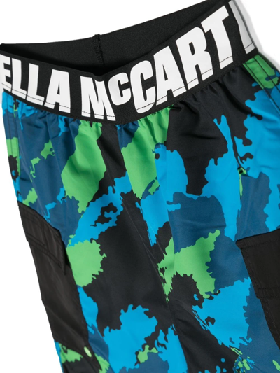 Shop Stella Mccartney Camouflage-print Swim Shorts In Black