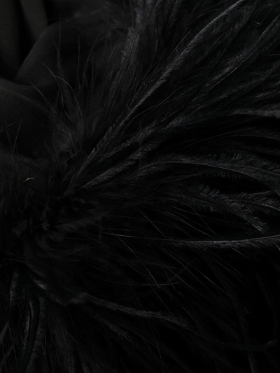 Oseree Plumage Sheer Robe In Black