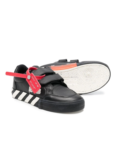 Off-white Vulcanized Touch-strap Sneakers In Black