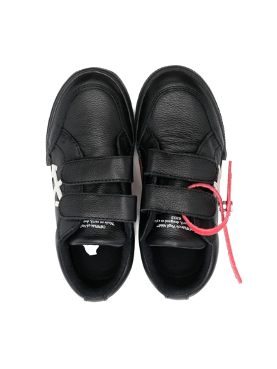 Off-white Vulcanized Touch-strap Sneakers In Black