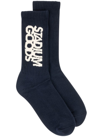 Shop Stadium Goods Logo Crew Socks In Blue