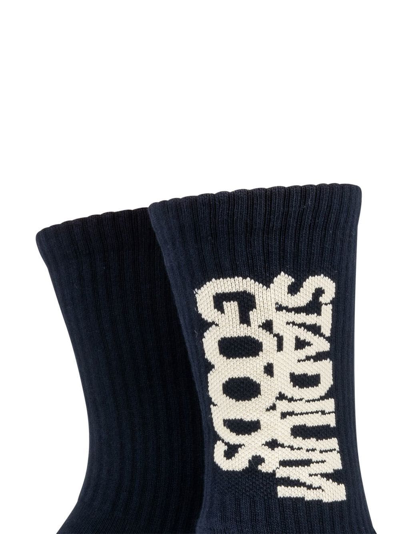 Shop Stadium Goods Logo Crew Socks In Blue