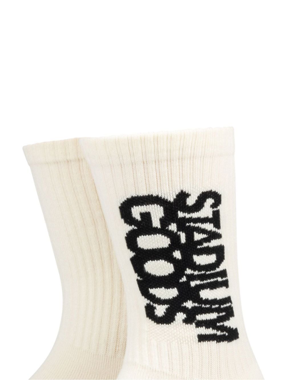 Stadium Goods Logo Crew Socks In White