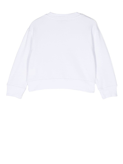Shop Stella Mccartney Floral-print Long-sleeve Sweatshirt In White