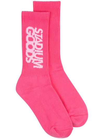 Shop Stadium Goods Logo Crew Socks In Pink