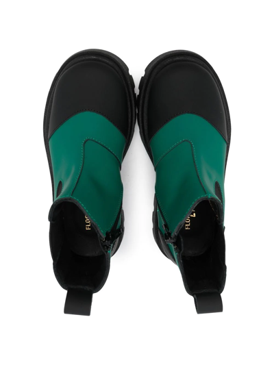 Shop Florens Suede Ankle Boots In 2/2 Gum Nero/ Verde